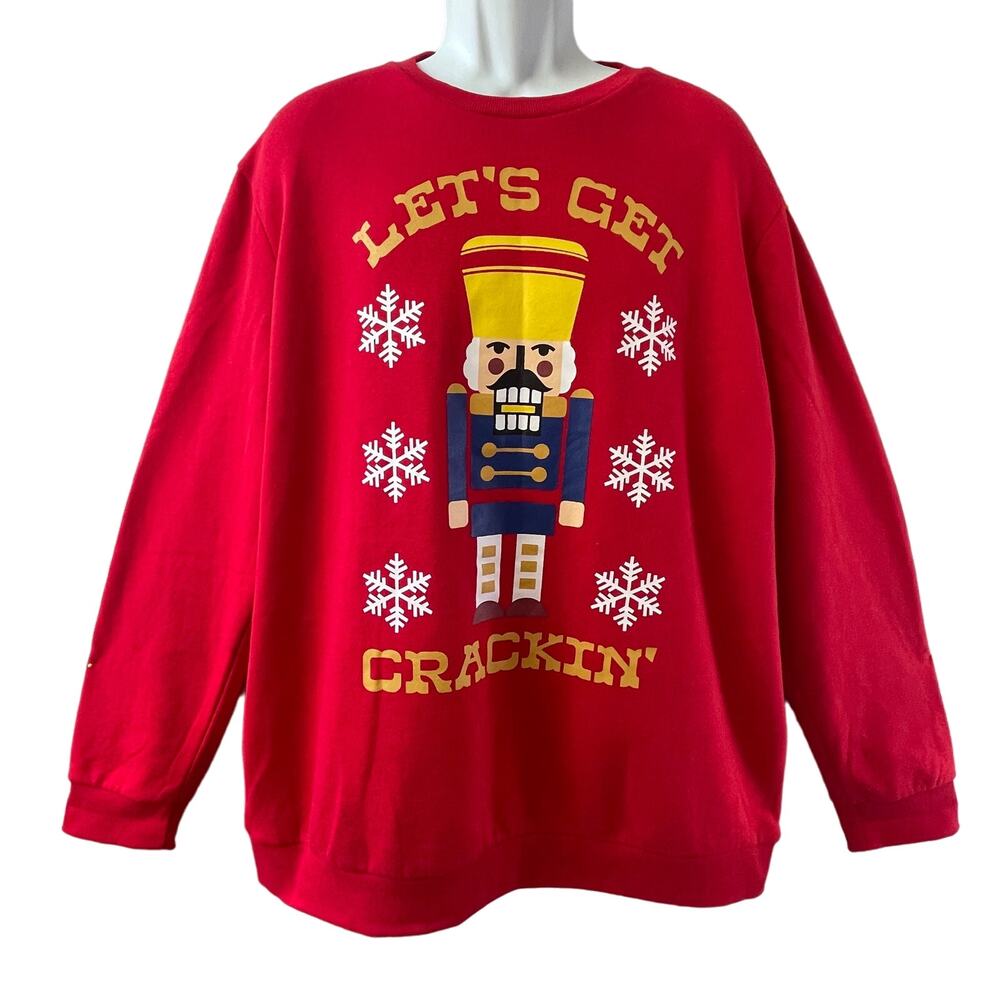 Let's Get Cracking Nutcracker Ugly Christmas Swea… - image 1